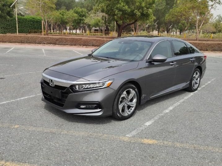 GCC 2020 Grey Honda Accord Zero Downpayment. 100% Bank Loan.