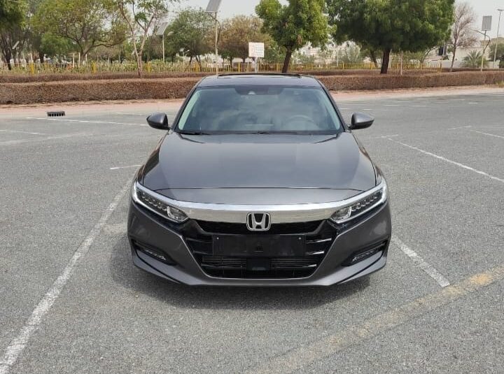 GCC 2020 Grey Honda Accord Zero Downpayment. 100% Bank Loan.